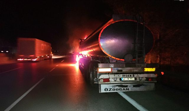 Pozantı’da Tanker Alev Aldı, Orman Tutuştu