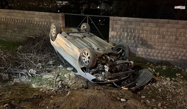 Kahramanmaraş'ta araç takla attı: 3 yaralı