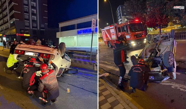 Trafik Kazasında Araçta Sıkışan Vatandaş Kurtarıldı