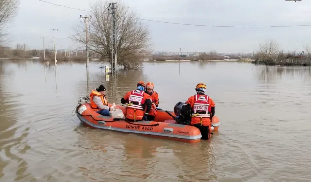 AFAD'dan Edirne raporu... Taşkınlara 539 personelle müdahale