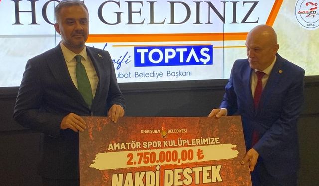 Amatör Kulüplere  2 Milyon 750 Bin TL Destek