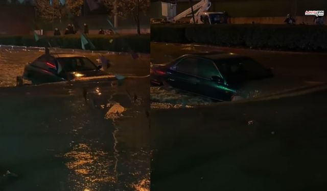 Su Birikintisine Daldı, Kahramanmaraşlı Sürücü Sualtını Aratmadı