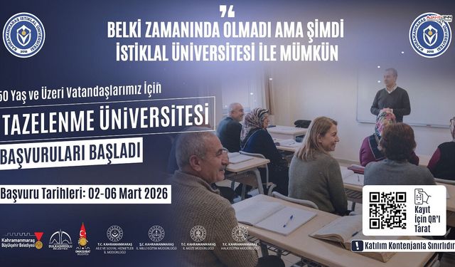 Kahramanmaral'ta 50 yaş üstüne üniversite kapısı