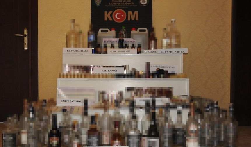 Osmaniye'de Kaçak ve Sahte Alkol Operasyonu:3 Tutuklama