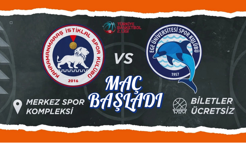 İstiklal Basketbol Ege Üniversitesi Daçka Maçı Başladı