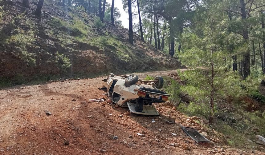 Şarampole Uçan Otomobilin Sürücüsü Yaralandı