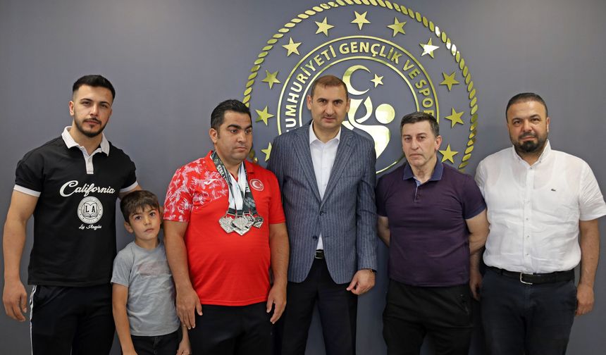 Dünya İkincisi Kahramanmaraşlı Sporcu Yasin Özdemir’i Ziyaret Etti