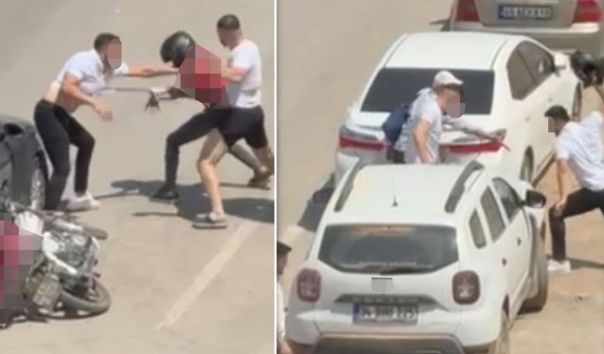 Kahramanmaraş’ta Trafikte Motokuryeye Saldırı Kameraya Yansıdı