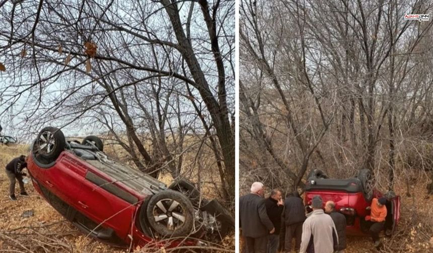 Kahramanmaraş'ta araç şarampole yuvarlandı 3 yaralı