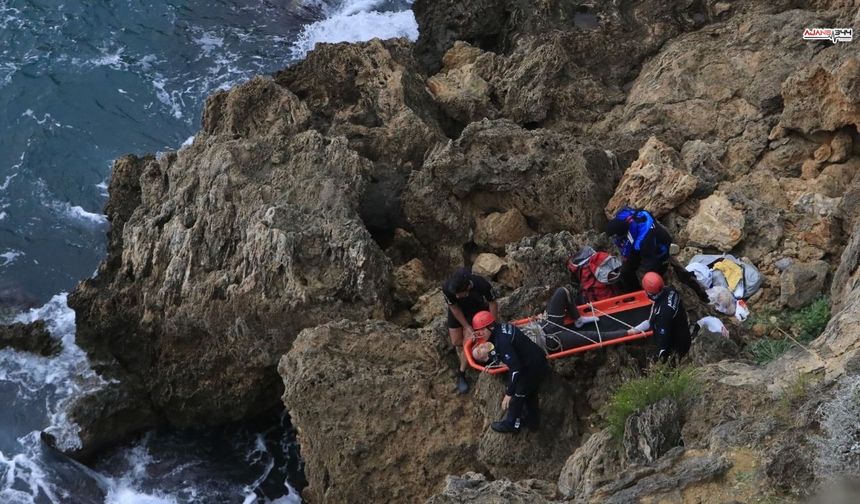 Falezlerde balık avı hastanede bitti