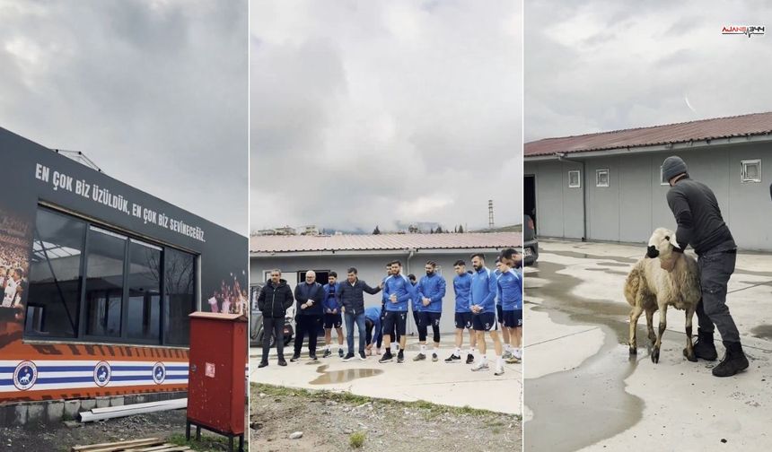 İstiklalspor Oyuncularına Şükür Kurbanı Kesti