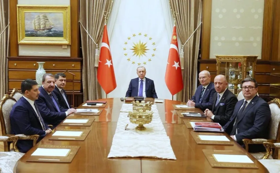 Cumhurbaşkanı Erdoğan, ATO Başkanı Baran ve Ankara heyetini kabul etti