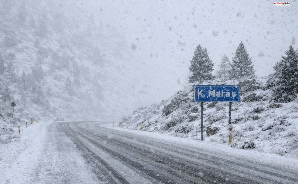 Kahramanmaraş'ta Yüksek Kesimler Beyaza Büründü