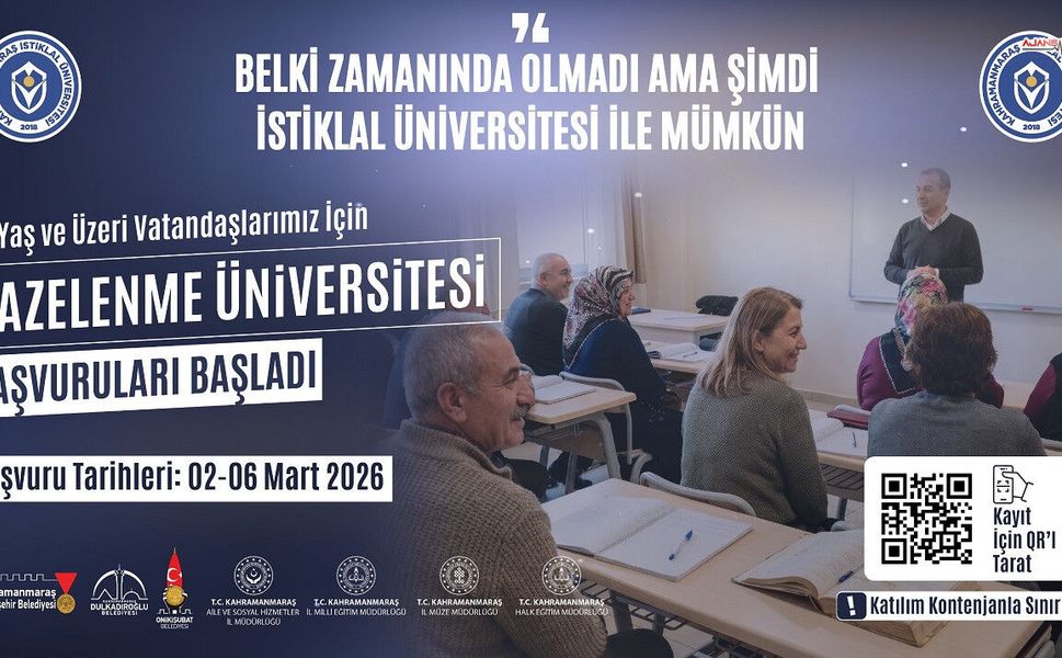 Kahramanmaral'ta 50 yaş üstüne üniversite kapısı